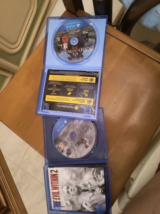God of war (20€), the evil within 2 (10€)