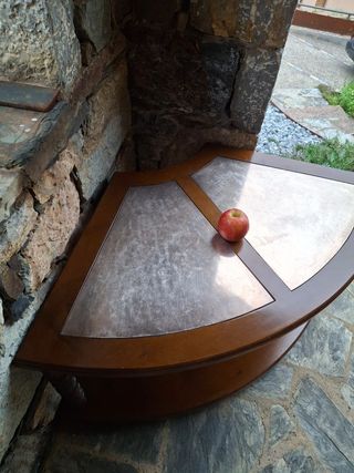 Mesa rinconera madera-metal
