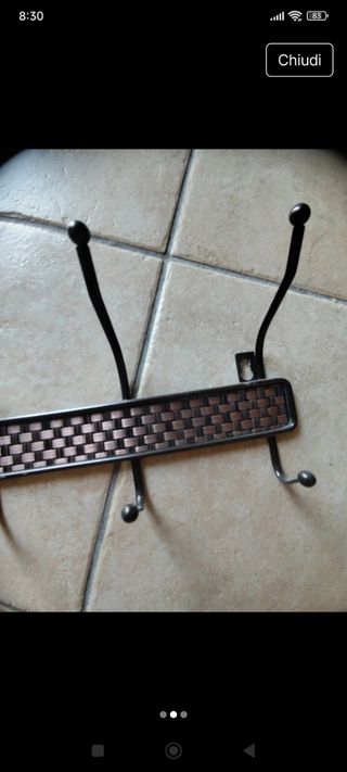 Appendiabiti metallo 8 ganci