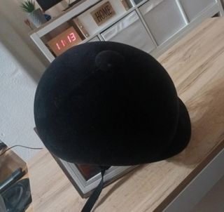 Casco hípica terciopelo negro