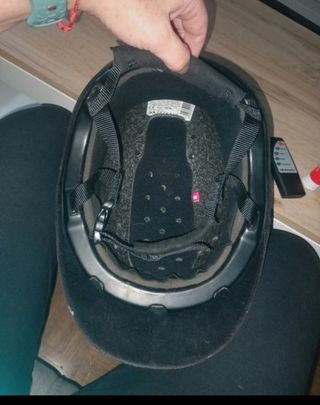 Casco hípica terciopelo negro