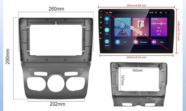 Pantalla coche Android14 10.1" Citroen C4 C4L DS4