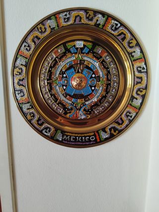 Plato Calendario Azteca Mexicano