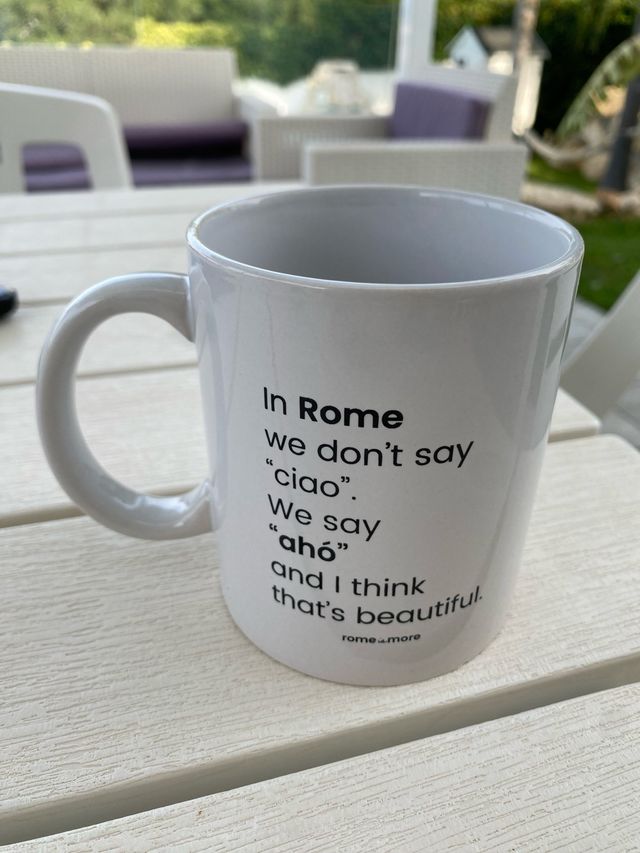 Tazza Roma - Ahó! Ceramica bianca