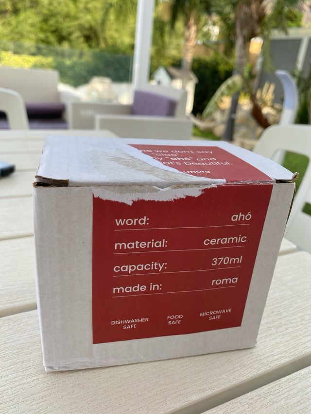 Tazza Roma - Ahó! Ceramica bianca