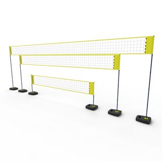 Set (Red y postes) de Vóley Playa BV500 ajustable amarillo
