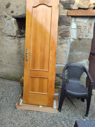 Puerta madera maciza roble