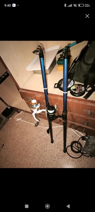 Cañas pesca + carretes