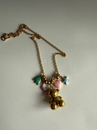 Collar oso dorado multicolor