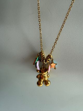 Collar oso dorado multicolor