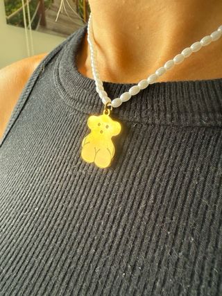 Collar y pendientes osito