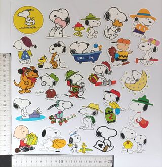 25 adesivi Snoopy Peanuts F stickers pegatinas