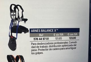 Arnés Husqvarna Balance X nuevo a estrenar