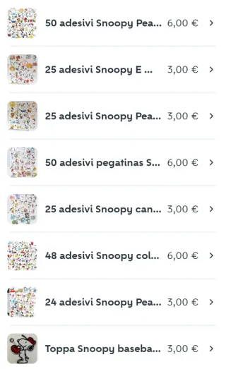 adesivi Snoopy Peanuts stickers pegatinas + parche