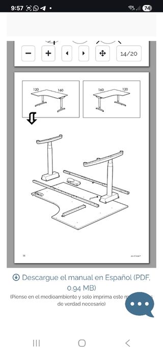 Escritorio Ikea Galant blanco + Silla despacho