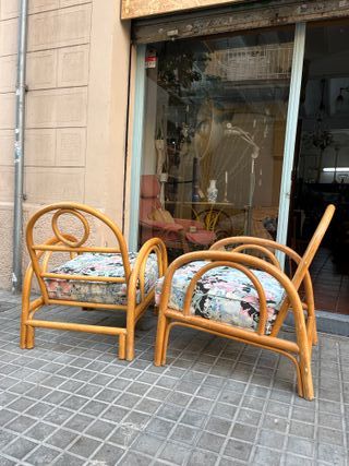 2 Butacas Bambú Vintage