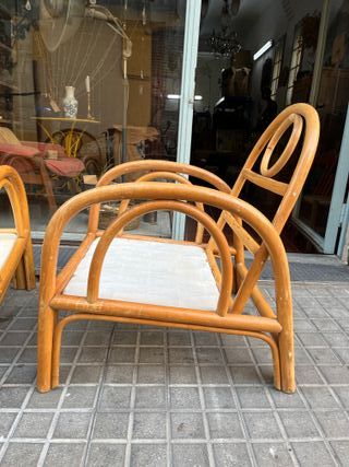 2 Butacas Bambú Vintage