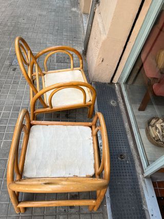 2 Butacas Bambú Vintage