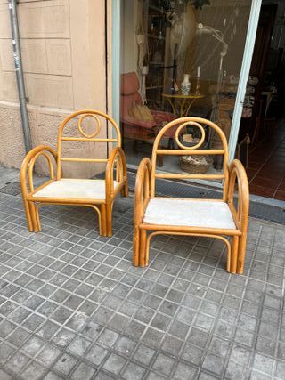 2 Butacas Bambú Vintage