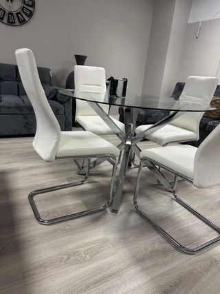 Mesa cristal redonda 120cm - Moderna