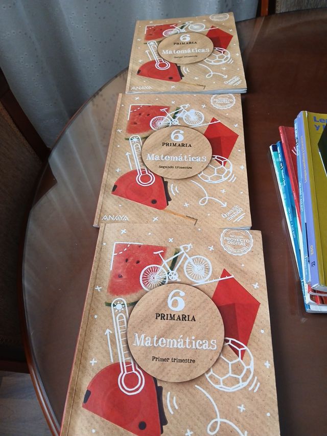 Matemáticas 6 de primaria,15 euros los tres