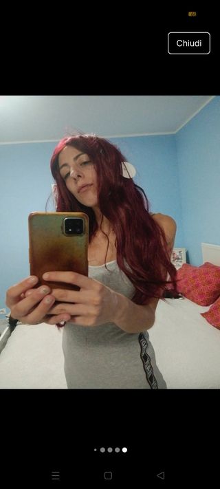 Parrucca Cosplay Rosso Mogano