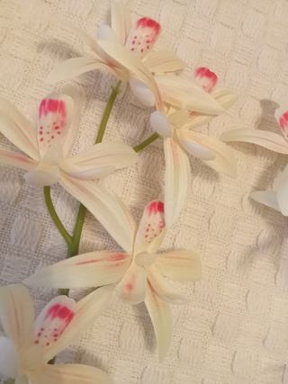 Ramas de Orquídea Artificial. Lote de 4