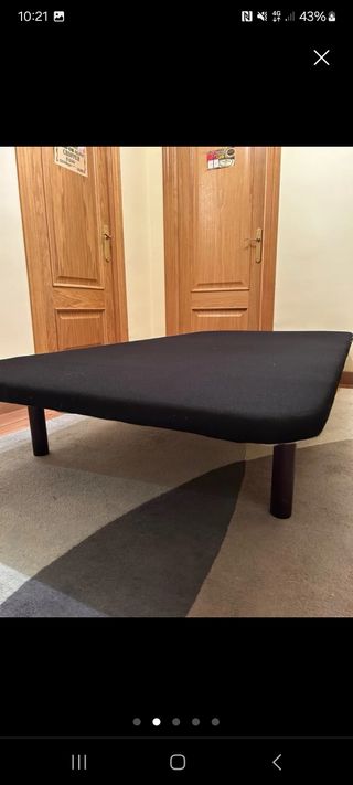 Somier Negro Tapizado