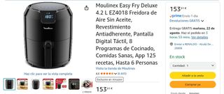 Freidora de aire Moulinex 4,2L.