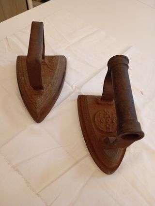 2 Planchas Hierro Vintage Antiguas