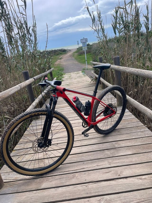 Bicicleta Scott Scale carbono roja