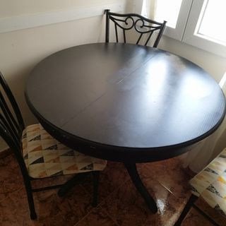 Mesa redonda + 4 sillas