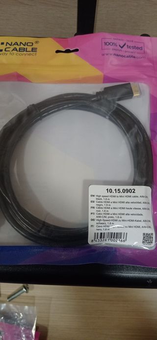 Cable HDMI-Mini HDMI NANOCABLE 1.8m