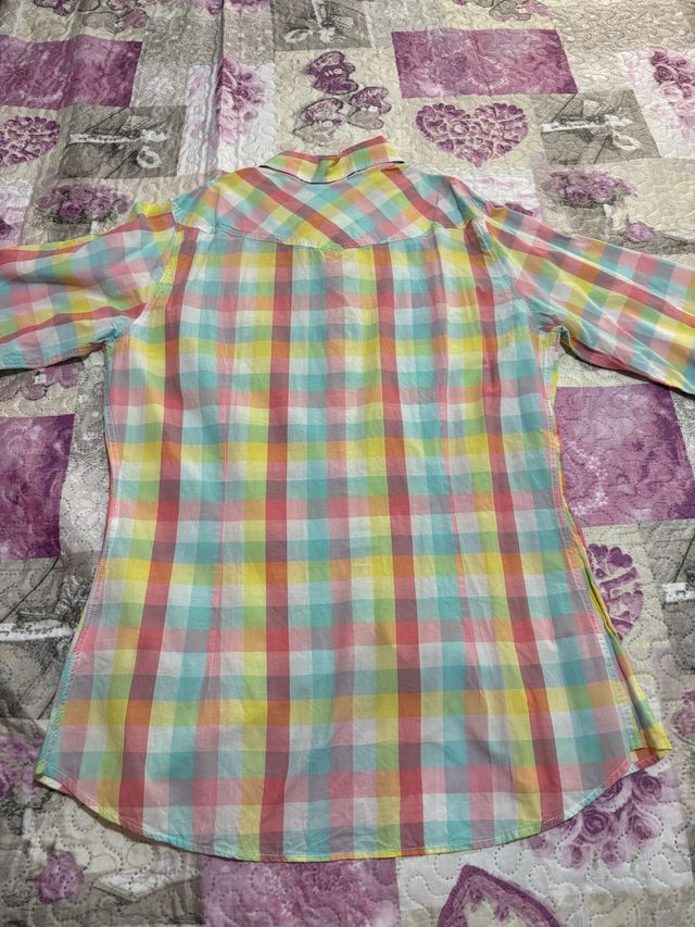 Camisa Roxy cuadros multicolor