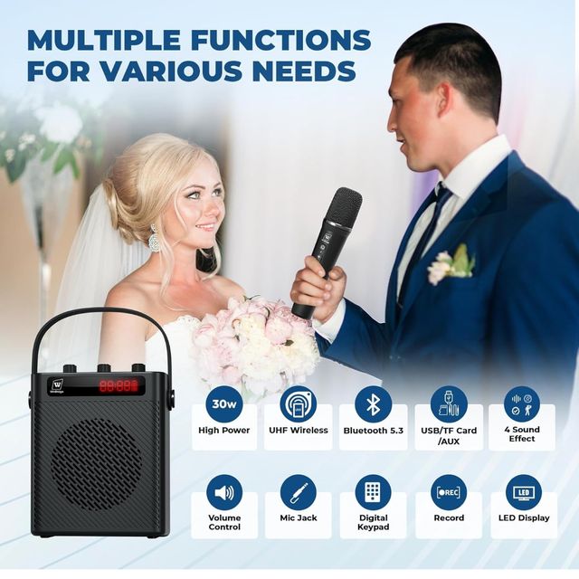 Amplificador portátil con Micrófono NUEVO
