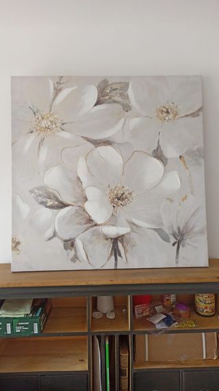 Cuadro flores Maison du Monde - Beige/Blanco