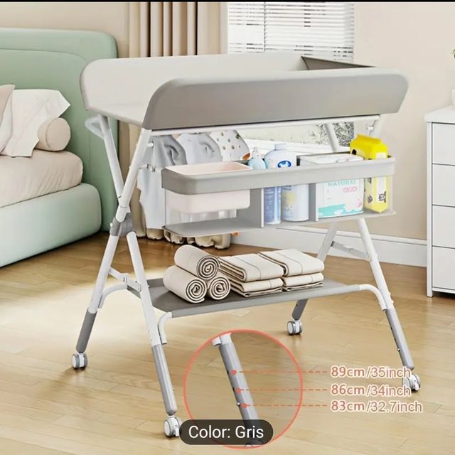 Cambiador bebé plegable Gris nuevo