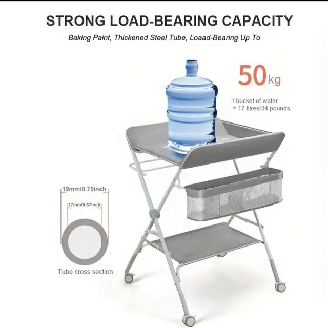 Cambiador bebé plegable Gris nuevo