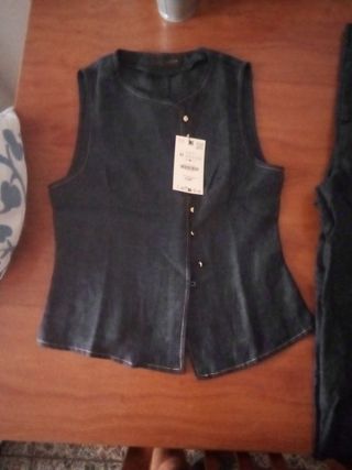 Top Zara mujer - Azul - Talla M
