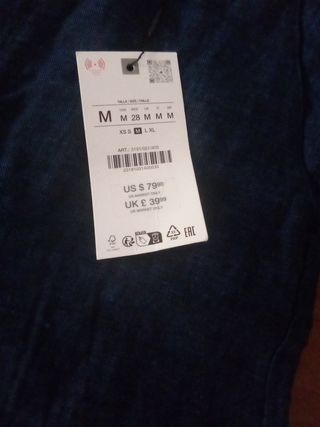 Top Zara mujer - Azul - Talla M