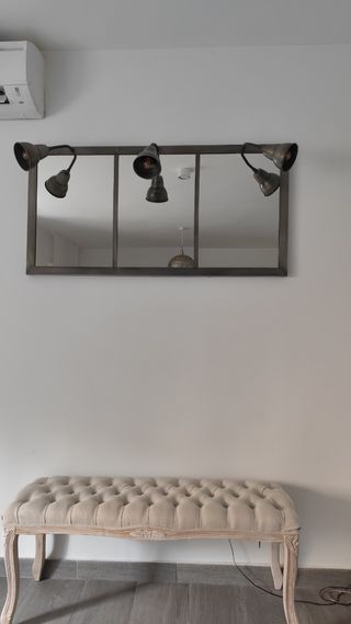 Espejo 3 apliques Maison du Monde industrial