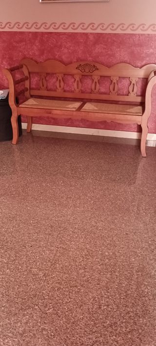 Banca madera estilo rústico