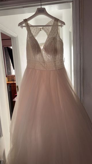 Vestido novia impecable talla 12