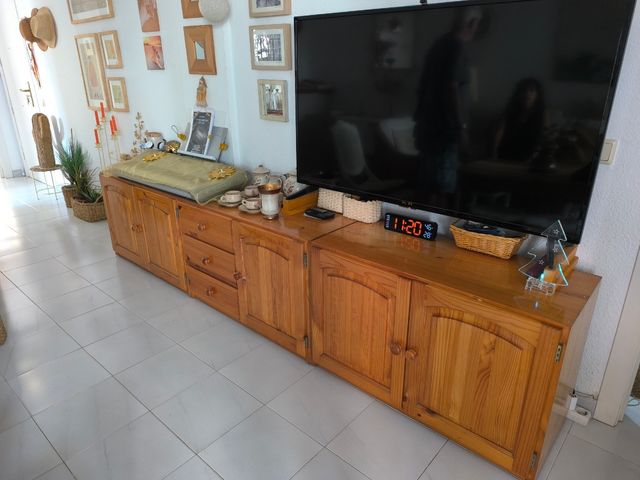 Mueble madera maciza 3 módulos
