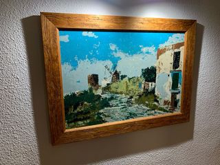 Cuadro paisaje costumbrista