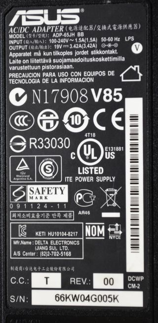 Cargador ASUS ADP-65JH BB para portatil