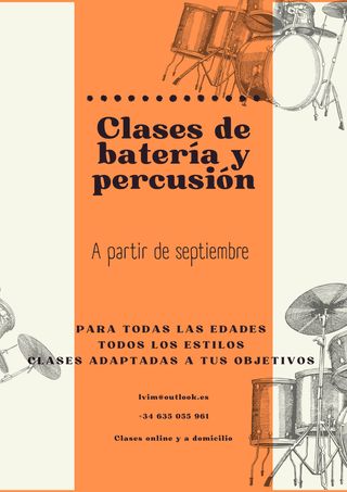 CLASES DE BATERÍA Y PERCUSIÓN