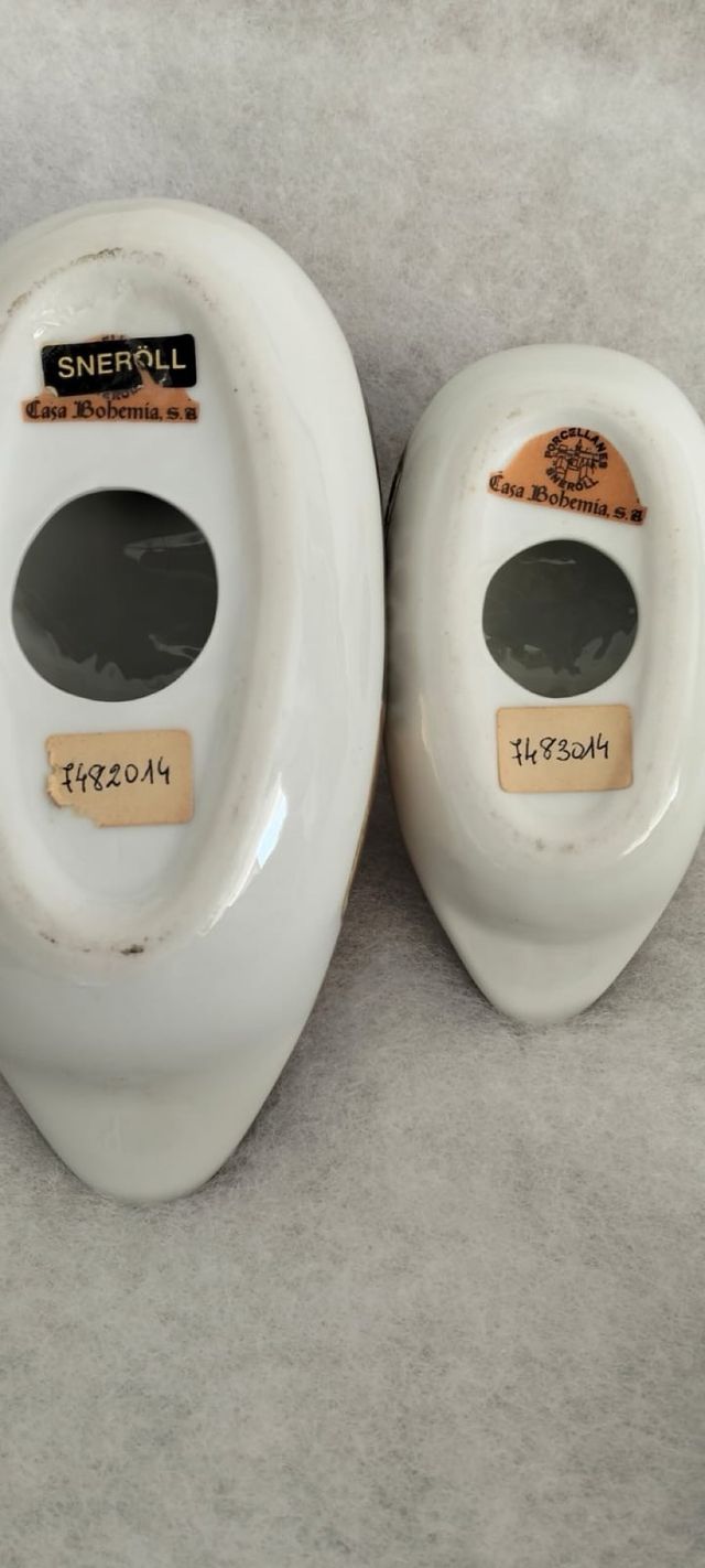 Pareja patos porcelana dorada