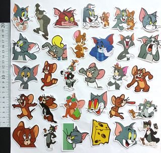 30 adesivi Tom & Jerry A stickers pegatina topo