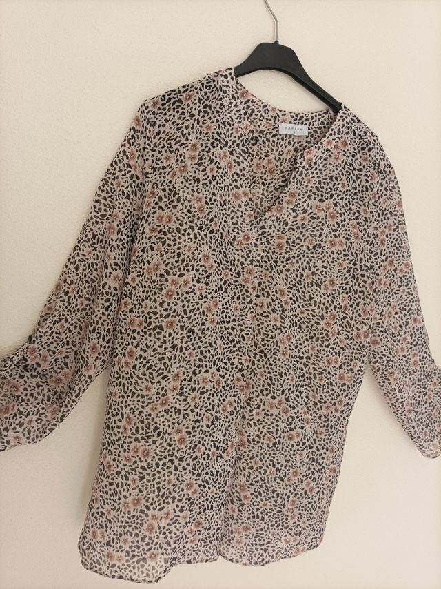 Blusón Papaya L -  Animal Print